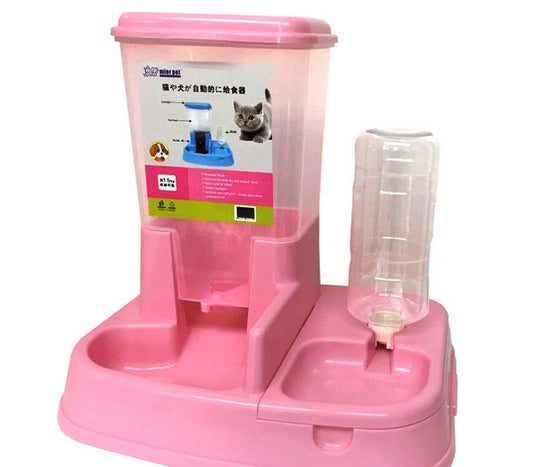 Automatic pet feeder with 3KG capacity, adjustable food flow rate for accurate portion control, suitable for different pet food sizes.