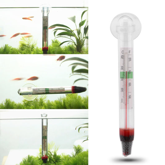 Aquarium Fat Thermometer for Fish Tanks with floating design, suction cup, and easy-to-read display.