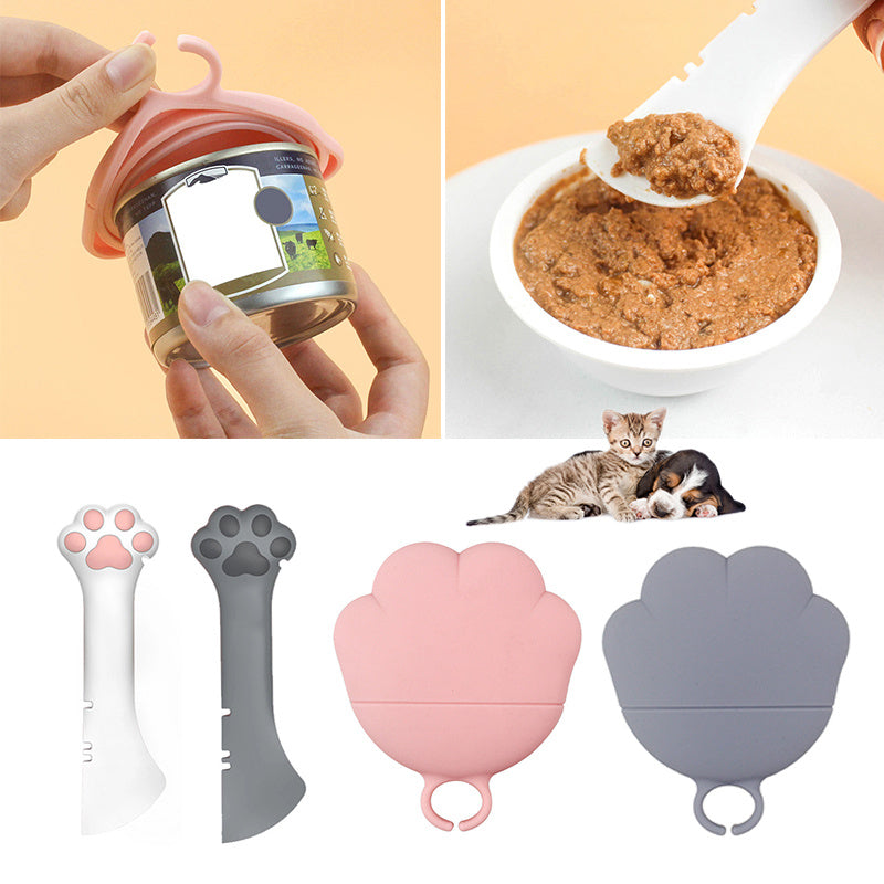 Multifunction Pet Canned Spoon & Jar Opener - Dog & Cat Feeder Scoop