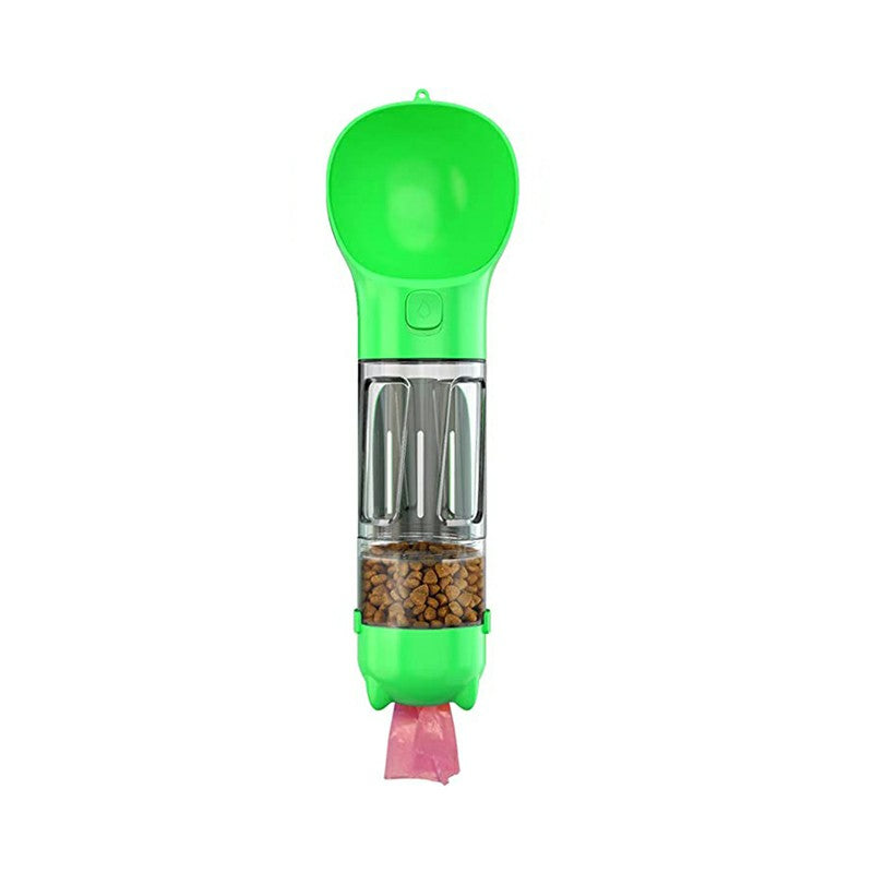 300 ml Pet Dog Water Bottle Portable Drinking Water Dispenser with Poo bags - Green - Claw Collections Uk 