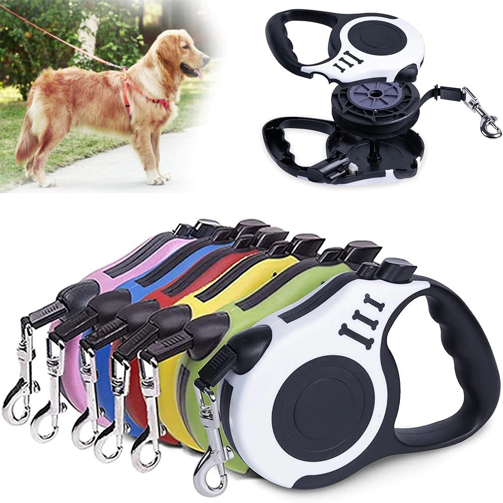 3m And 5m Durable Dog Leash Automatic Retractable Nylon Cat Lead Extension Puppy Walking Running Lead Roulette For Dogs Pet Products - Claw Collections Uk 