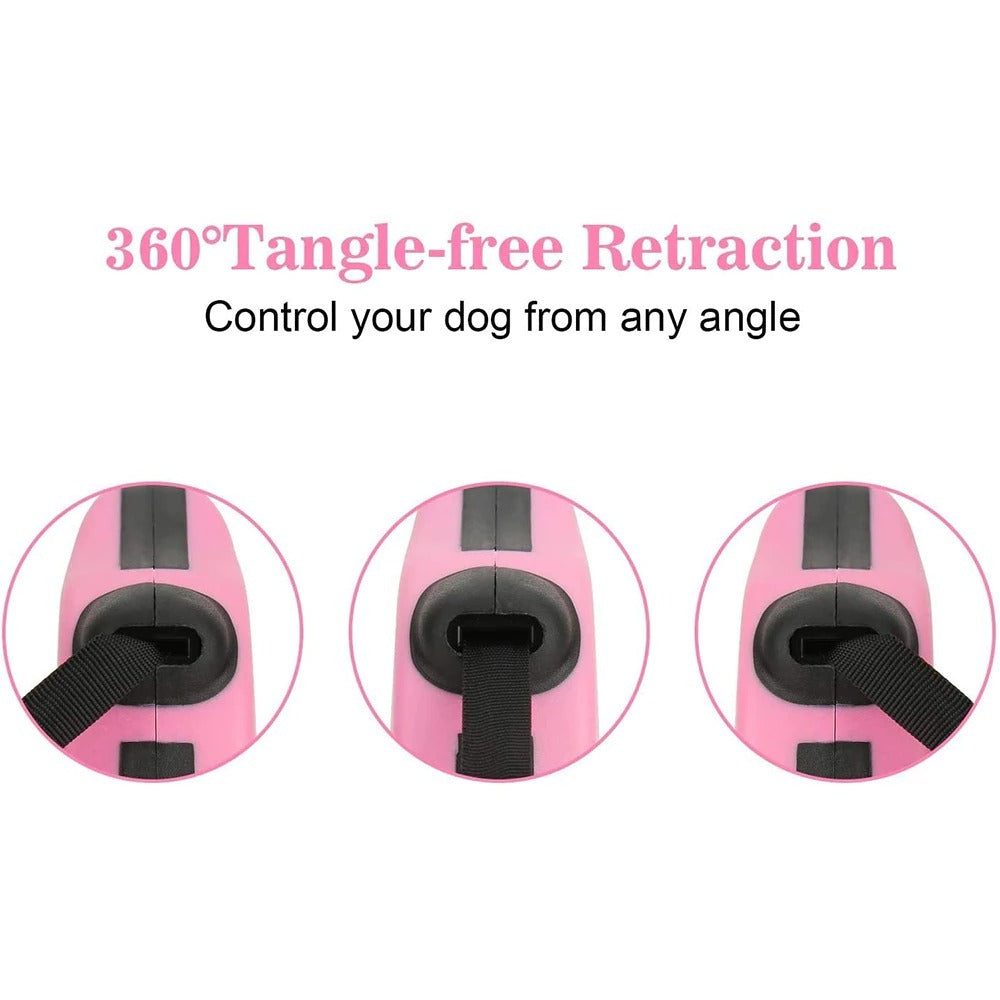 3m And 5m Durable Dog Leash Automatic Retractable Nylon Cat Lead Extension Puppy Walking Running Lead Roulette For Dogs Pet Products - Claw Collections Uk 