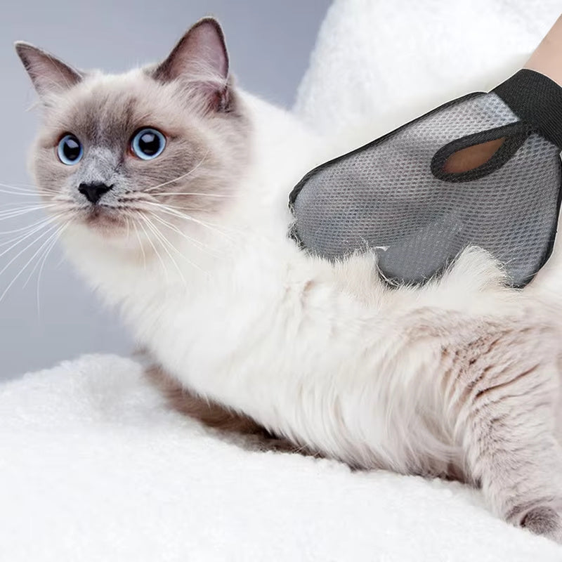 Cat Hair Removal Glove Pet Supplies Bath Massage Jerking Gloves Cat Dog Massage Bathing Cleaning Grooming Supplies Silicone Hair Sticking Removal Brush - Claw Collections Uk 