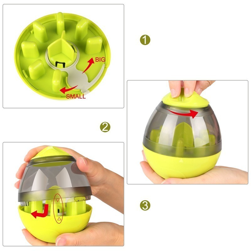 Dog Food Balls Tumbler Pet Puppy Feeder Dispenser Bowl Toy Leak Food Interactive Pet Tumbler Feeder Food Automatic Dispenser Bowl Interactive Balls - Claw Collections Uk 