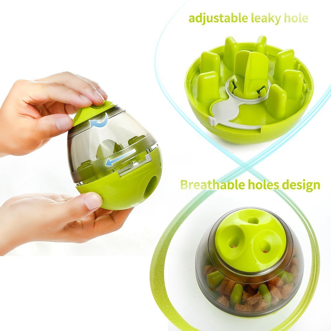 Dog Food Balls Tumbler Pet Puppy Feeder Dispenser Bowl Toy Leak Food Interactive Pet Tumbler Feeder Food Automatic Dispenser Bowl Interactive Balls - Claw Collections Uk 