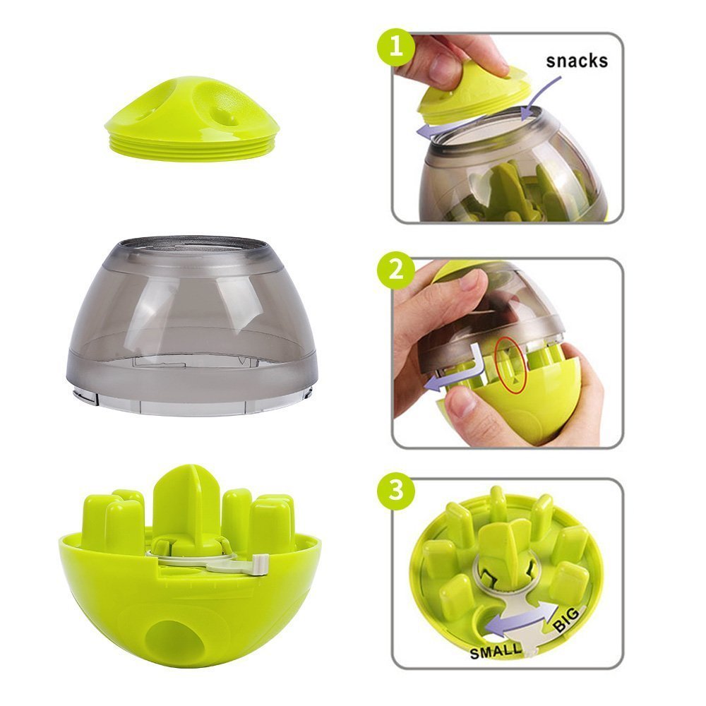 Dog Food Balls Tumbler Pet Puppy Feeder Dispenser Bowl Toy Leak Food Interactive Pet Tumbler Feeder Food Automatic Dispenser Bowl Interactive Balls - Claw Collections Uk 