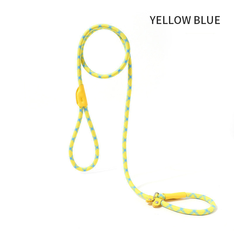 Dog Rope Pet Pulling Rope Puppy Strap Traction Rope Heavy Duty Belt Large Dog Leash Dog Collar Strap Dog Training Pet Harness Hands-Free Leash For Small Dogs Multicolor Pet Supplies - Claw Collections Uk 