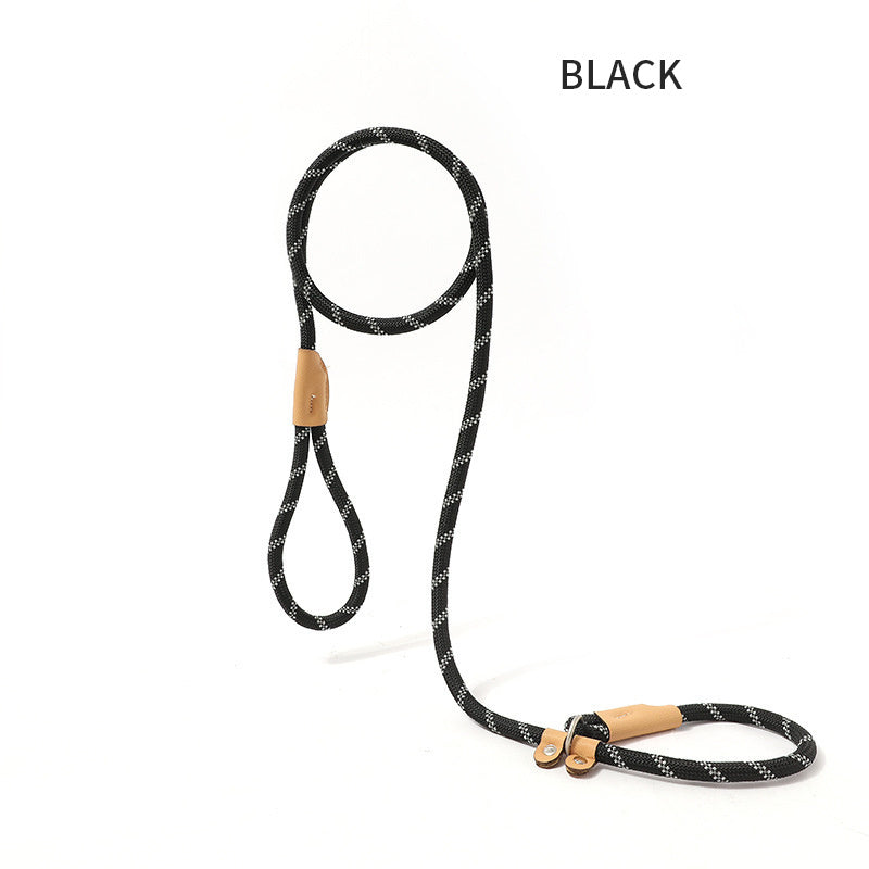 Dog Rope Pet Pulling Rope Puppy Strap Traction Rope Heavy Duty Belt Large Dog Leash Dog Collar Strap Dog Training Pet Harness Hands-Free Leash For Small Dogs Multicolor Pet Supplies - Claw Collections Uk 