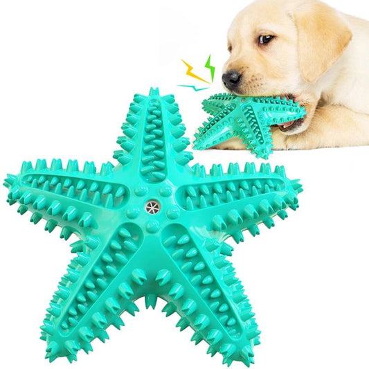 Dog Toys For Large Dogs Tooth Cleaning Chew Funny Interactive Training Starfish Toy Accessories Squeaky Toys TPR Toys - Claw Collections Uk 