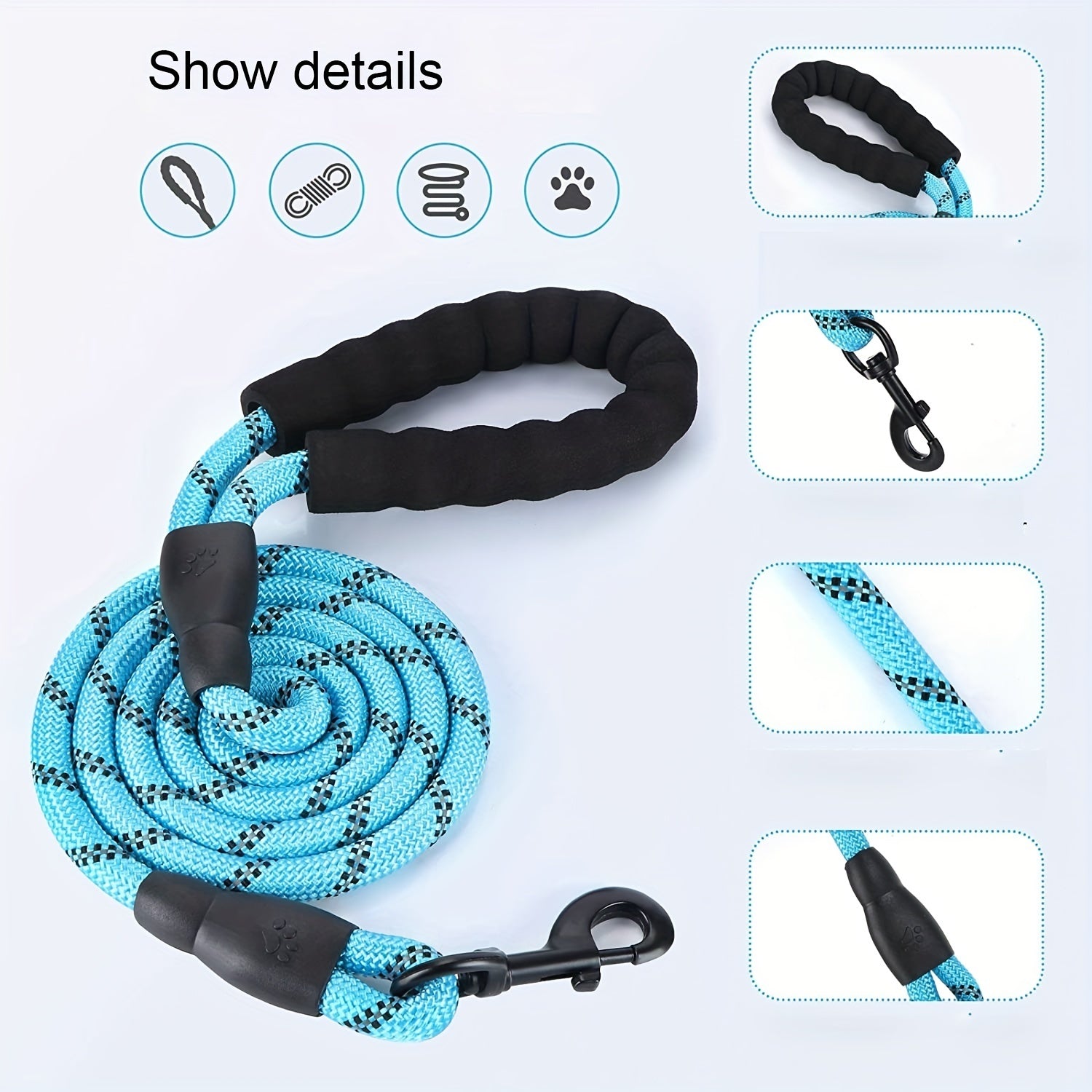 Dogs Leash Running Elasticity Hand Freely Pet Products Dogs Harness Collar Jogging Lead And Adjustable Waist Rope Puppy Leash Lead Training Padded Handle Reflective - Claw Collections Uk 