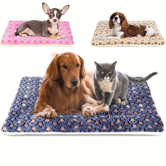 Pets Dog Bed Mat Crate Pad Soft Pet Bed Washable Crate Mat For Large Medium Small Dogs Reversible Fleece Dog Crate Kennel Mat Cat Bed Liner Super Soft Fluffy Premium Fleece Pet Blanket - Claw Collections Uk 